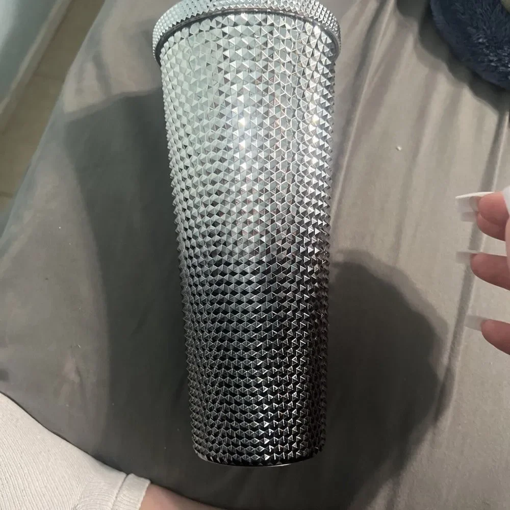 Silver & Black Ombré Studded Tumbler‎